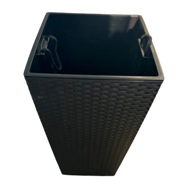 Macetero Rattan Cuadrado Grande 58 Cm L Café / Arbusto Real - Arbusto Real