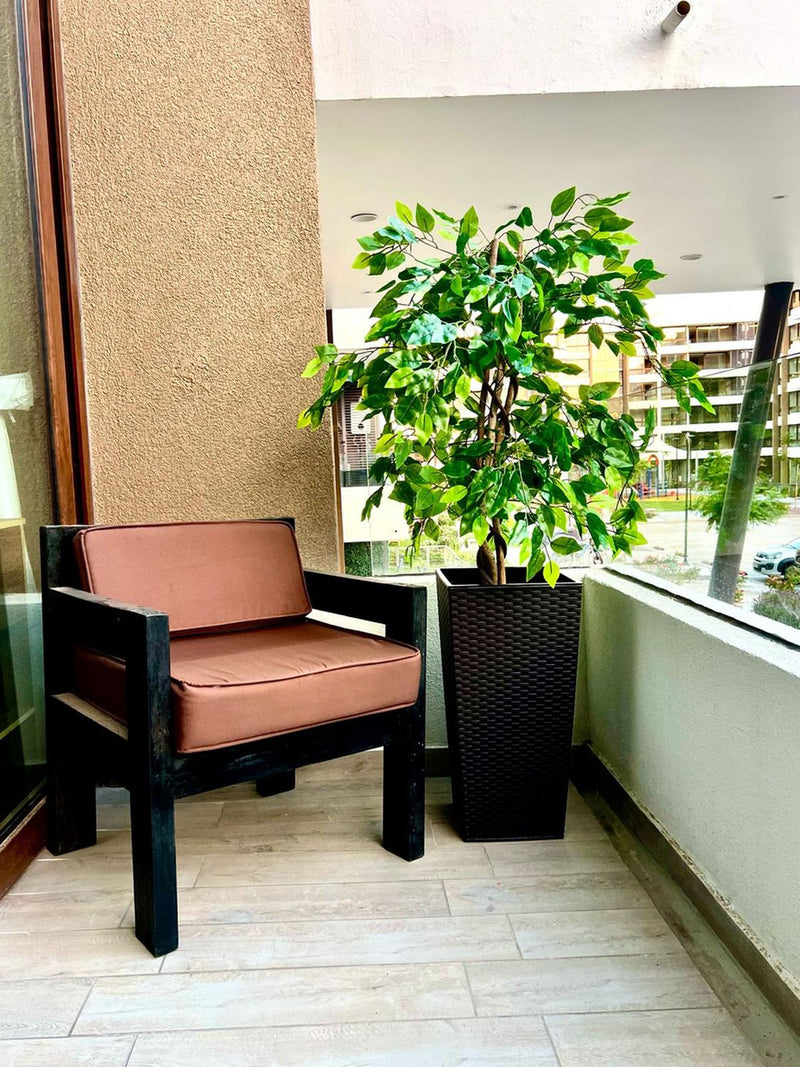 2 X 1 Plantas Artificiales Baratas Ficus 120 Cm Arbusto Real - Arbusto Real