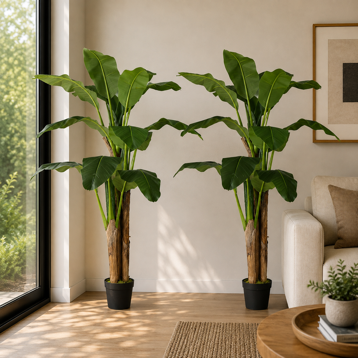 Planta Artificial Decorativa Arbol Grande Pack Banano 180cm