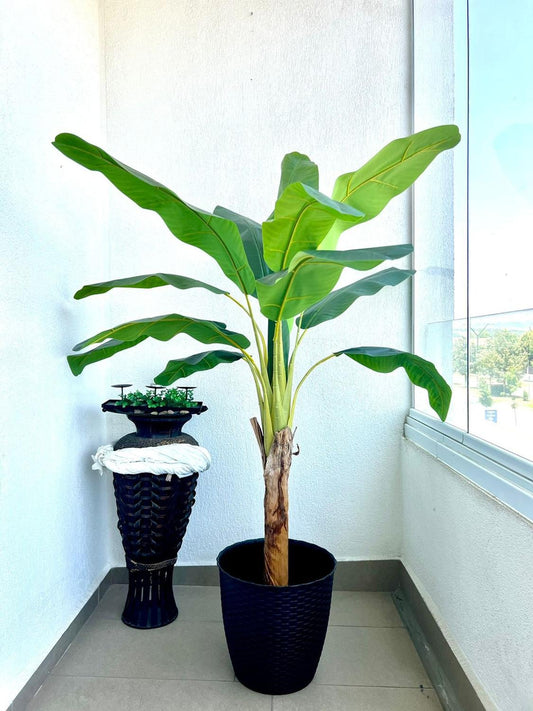 Planta Artificial Banano 155 Cm. Premium 12 Hj/ Arbusto Real_Plantas_artificiales_santiago
