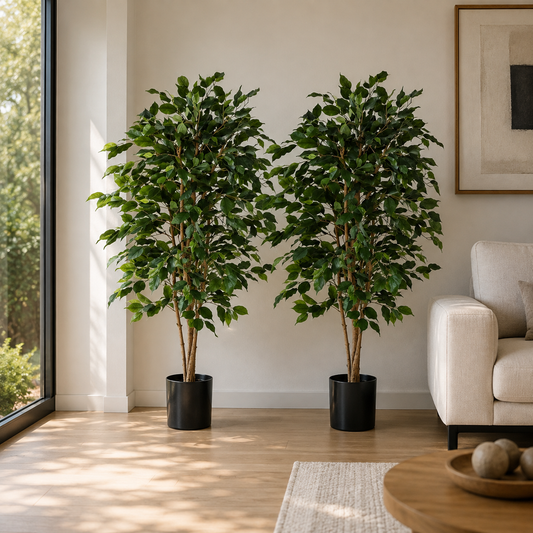 Planta Artificial Decorativa Arbol Grande Pack Ficus 120cm