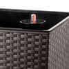 Macetero Rattan Cuadrado Grande 58 Cm L Café / Arbusto Real - Arbusto Real