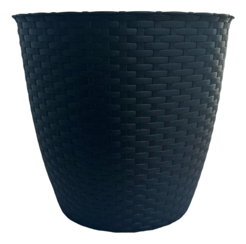 Macetero Rattan L café 30 cm - Arbusto Real