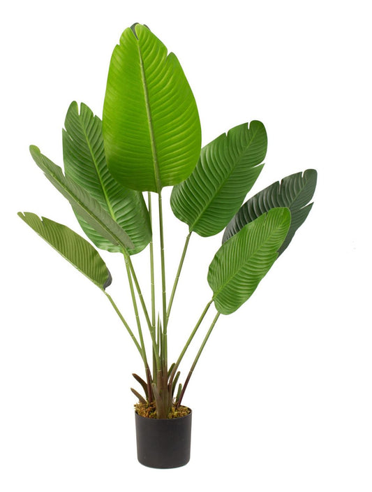 Planta Artificial Ave del Paraiso 120 cm. Premium 8 hojas - Arbusto Real