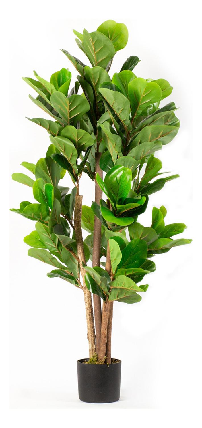 Planta Artificial Ficus Lyrata 120 cm Premium 134 hojas - Arbusto Real