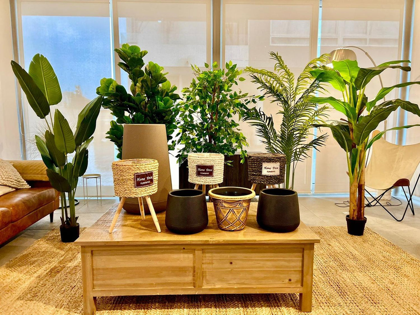 Planta Artificial Ficus Lyrata 120 cm Premium 134 hojas - Arbusto Real